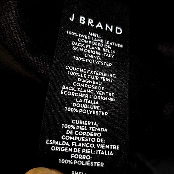 J Brand BAEZ Premium Lamb Leather Top - Picture 10 of 14